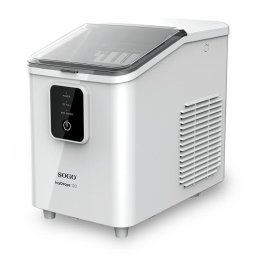 Máquina de hielo Sogo MHE-SS-12045 - 12 kg al día, 8 cubos por ciclo, 1,8 L, blanca