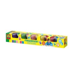 Pintura de dedos SES Creative 6 colores Lavable Sin gluten 120 ml