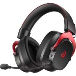 Auriculares gaming QCY H8GM Tri-Mode inalámbricos Bluetooth, rojo y negro