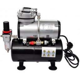 VidaXL Mini Compresor Aerógrafo 3L 125W + 3 Pistolas