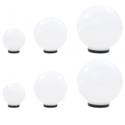 VidaXL Pack 6 Lámparas LED Esféricas E27 20/30/40cm