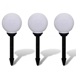VidaXL Lámparas de Camino de Jardín 3 uds LED 20 cm con Pincho