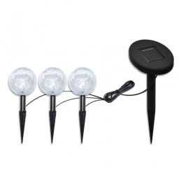VidaXL Pack 3 Lámparas de Bola LED para Jardín con Panel Solar