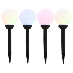 VidaXL Pack 4 Lámparas Solares LED RGB Esféricas para Jardín 15cm