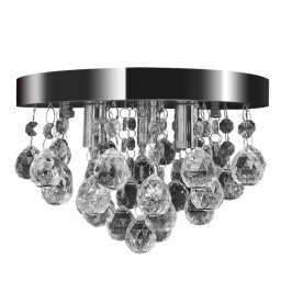 vidaXL Lámpara de Techo de Cristal 3xG9 Cromado