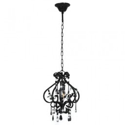 VidaXL Lámpara Colgante con Cuentas E14 32cm Negro