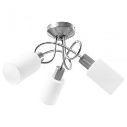 VidaXL Lámpara de Techo Bol Cerámica 3xE14 Blanco