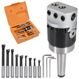 VidaXL MT2-F1-12 Set de Herramientas Perforación 15 Piezas Cabezal 50mm