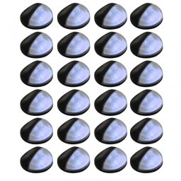 VidaXL Pack 24 Focos Solares LED de Pared para Exterior Negros