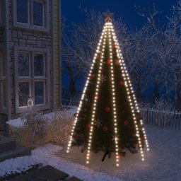 VidaXL Red de Luces para Árbol de Navidad 400 LED Blanco Frío 400cm