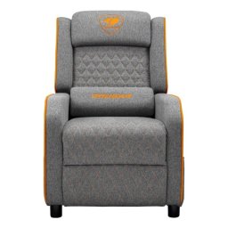 Butaca gaming COUGAR Ranger One gris reposapiés reclinable soporte 150 kg textil acero