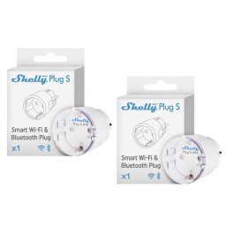 Pack 2 Enchufes Inteligentes Shelly Plug S MTR Gen WiFi y Bluetooth Medidor de Consumo