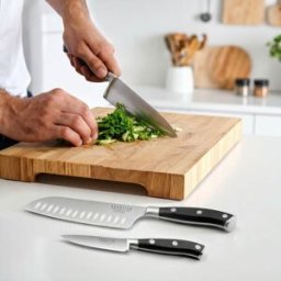 Sabatier Trompette Vulcano - estuche magnético con 3 cuchillos de cocina acero inoxydabl
