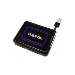 Approx appCRDNIB lector de tarjeta USB 2.0 Negro, Púrpura