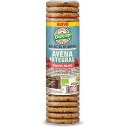 Biocop galleta copos avena int.frutos rojos biocop 250 g