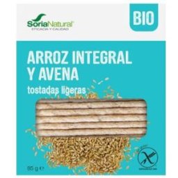 Soria natural tostadas de arroz integral y avena 85 gr bio sg