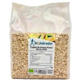 Biolabrador copos de avena finos sin gluten 1kg.