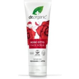 Dr. organic exfoliante facial rosa de damasco 125ml.