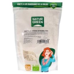 Naturgreen harina de avena integral 500gr. bio sg vegan