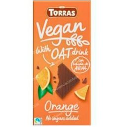 Torras chocolate con bebida avena-naranja 100gr vegan