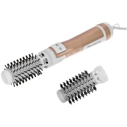 Cepillo de Aire Caliente Iónico Rowenta Brush Activ Compact CF9520 1000W 2 Temperaturas 2 Velocidades Revestimiento Cerámico Accesorios Blanco Cobre