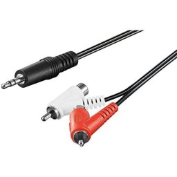 Goobay Cable de Audio Jack 3.5mm a 2xRCA Macho/Macho 1.5m Negro