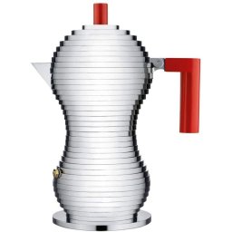 Alessi Pulcina Cafetera Italiana 3 Tazas Roja