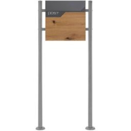 ML-Design Buzón con soporte antracita de acero