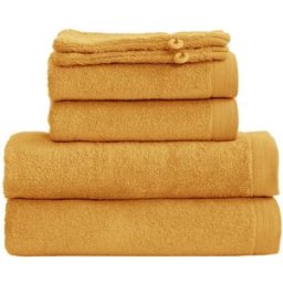 Sensei Maison Juego de toallas 6 piezas de algodón caramelo