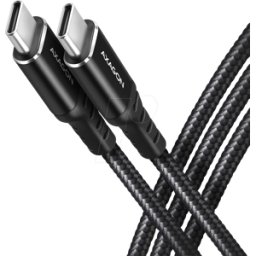 AXAGON AXG BUCM-CM10AB - Cable de sincronización y carga, USB-C -> USB-C, 1,0 m..