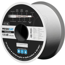 MEGASAT 100176 - Cable coaxial Ø 7,0 mm, 135 dB, 100 m