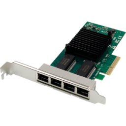 DIGITUS DN-10114 - Tarjeta de red Gigabit Ethernet de 4 puertos, RJ45, PCI Expres