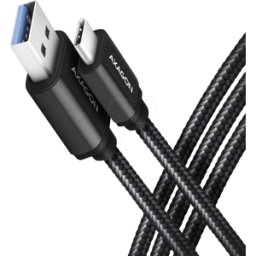 AXAGON AXG BUCM3-AM15AB - Cable de carga y sincronización, USB-a -> USB-C, 1,5 m