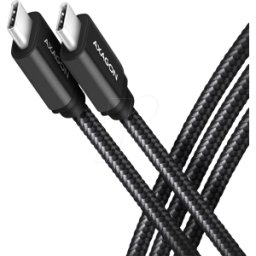 AXAGON AXG BUCM3-CM30AB - Cable de sincronización y carga, USB-C -> USB-C, 60W, 3,0