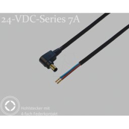 BKL 075910-750 - Cable adaptador, 750 mm, conector macho en ángulo DC en e