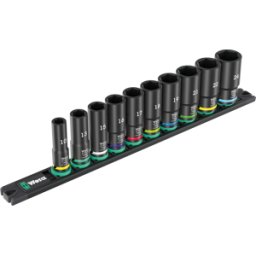 WERA 05005590001 - Juego de inserción de zócalo, unidad de 3/8", 10 p
