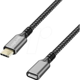 LOGILINK CUA0108 - Cable USB 3.1, conector macho tipo C > hembra, 1 m