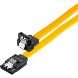 SONERO X-SATA020-030G - SATA 6 Gb/s cable St. > St. 30 cm, angulado, amarillo