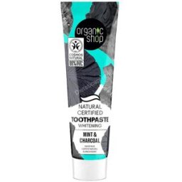 Organic shop os carbon y menta pasta de dientes blanqueante natural certi