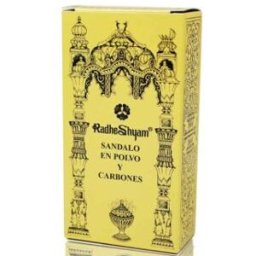 Radhe shyam incienso sandalo 30 gr y carbones 10ud.