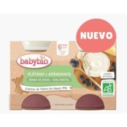 Babybio yogur avena platano arandanos 2x130gr. bio