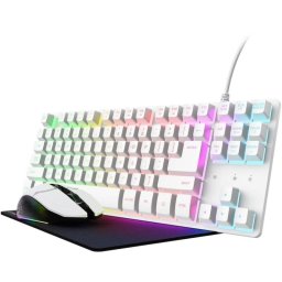 Teclado Trust GXT 794W compacto con ratón inalámbrico y alfombrilla gaming