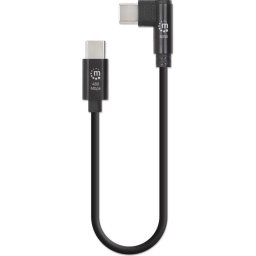 Cable USB-C Manhattan con conector a 90° 60 W Pack de 5 unidades