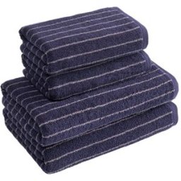 Sensei Maison Juego de baño de 4 piezas índigo