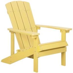 Beliani Silla de jardín amarillo