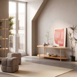HOMN Mueble tv 2 estantes efecto roble