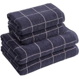 Sensei Maison Juego de baño de 4 piezas índigo