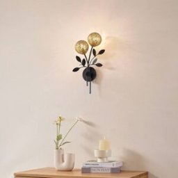 Lucande Lámpara de pared de metal negro