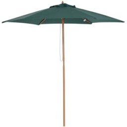 Outsunny Parasol de jardín ø250x230 cm verde oscuro