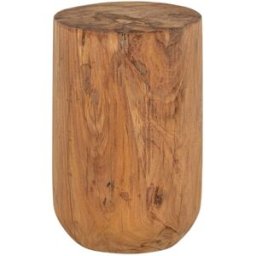 WOOOD Mesa auxiliar redonda de madera d35 cm
